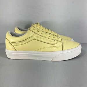 Vans Old Skool Sneakers 721356 Shoes Leather Pastel Yellow Youth 5 Women 6.5